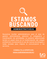 Oferta de empleo: Auxiliar Administrativa/o